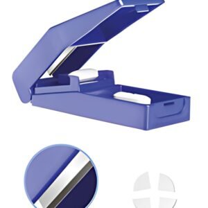 Lifemed Coupe-comprimé avec réservoir, bleu