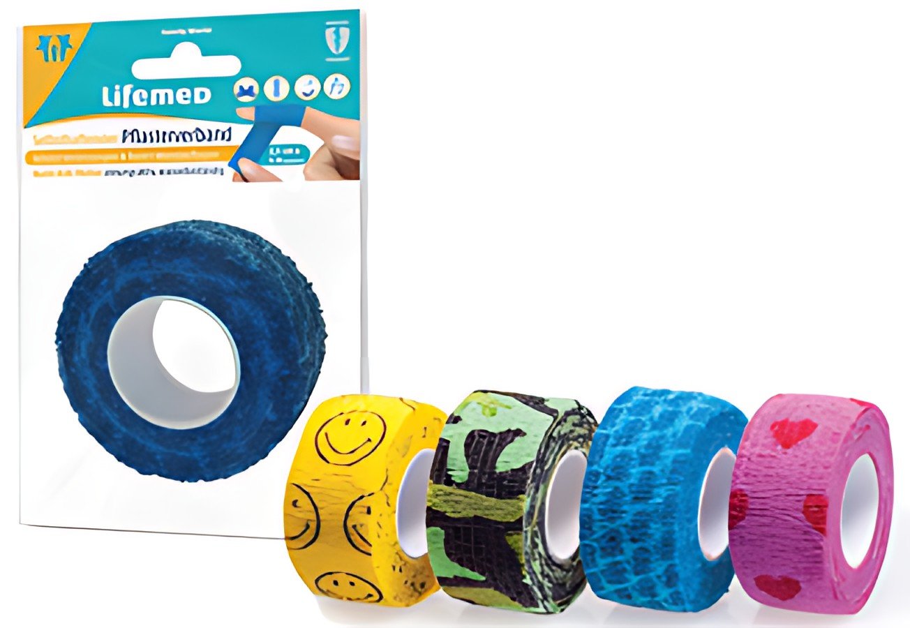 Lifemed Bande cohésive, auto-adhésive, assorti