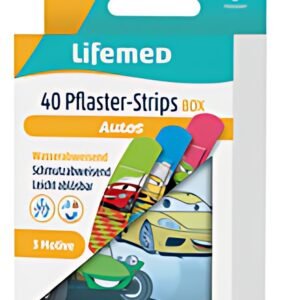 Lifemed Pansement pour enfants "Voitures", 40, boîte métal