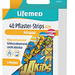 Lifemed Pansement pour enfants "Ninjas", 40, boîte métal
