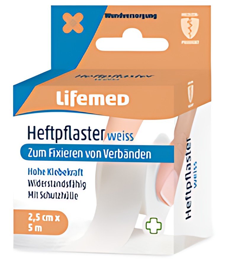 Lifemed Sparadrap "Classic", blanc, 25 mm x 5,0 m