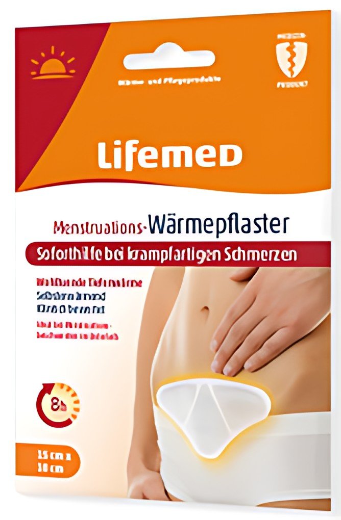 Lifemed Patch chauffant pour règles douloureuses, blanc