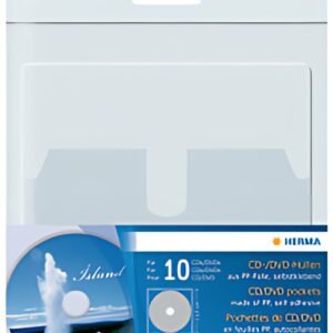 HERMA pochette autocollante pour 1 CD/DVD, en PP,