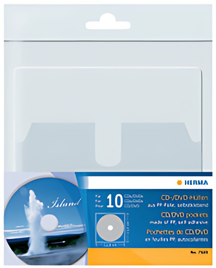 HERMA pochette autocollante pour 1 CD/DVD, en PP,