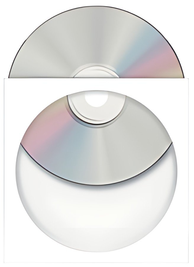 HERMA pochettes papier pour CD/DVD, avec fenêtre, blanc