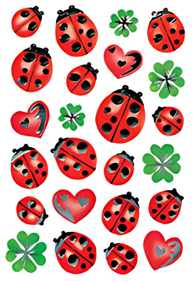 HERMA Sticker DECOR "Coccinelles argentées"