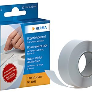 HERMA Ruban adhésif double-face, 12,5 mm x 12 m, blanc