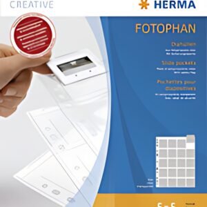 HERMA Pochettes pour petites dias, 5 x 5 cm, claires, en PP
