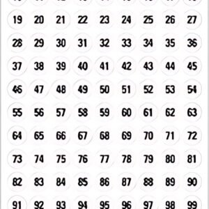 HERMA stickers chiffres 1-540, diamètre: 8 mm, blanc