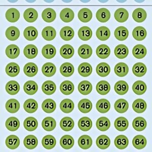 HERMA Stickers chiffres 1-160, diamètre: 8 mm, coloré