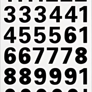 HERMA stickers chiffres 0-9, film noir, hauteur: 15 mm
