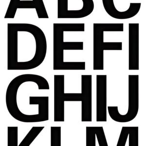 HERMA Sticker alphabétique A-Z, film noir, hauteur 25 mm