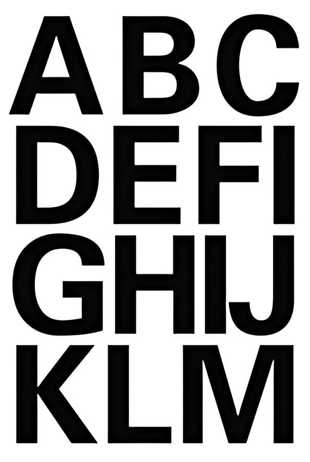 HERMA Sticker alphabétique A-Z, film noir, hauteur 25 mm