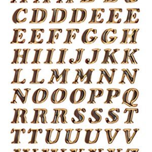 HERMA Lettres adhèsives A-Z, film primastique, or, 8 mm,