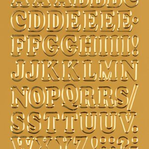 HERMA stickers alphabétique A-Z, film or, 12 mm de hauteur