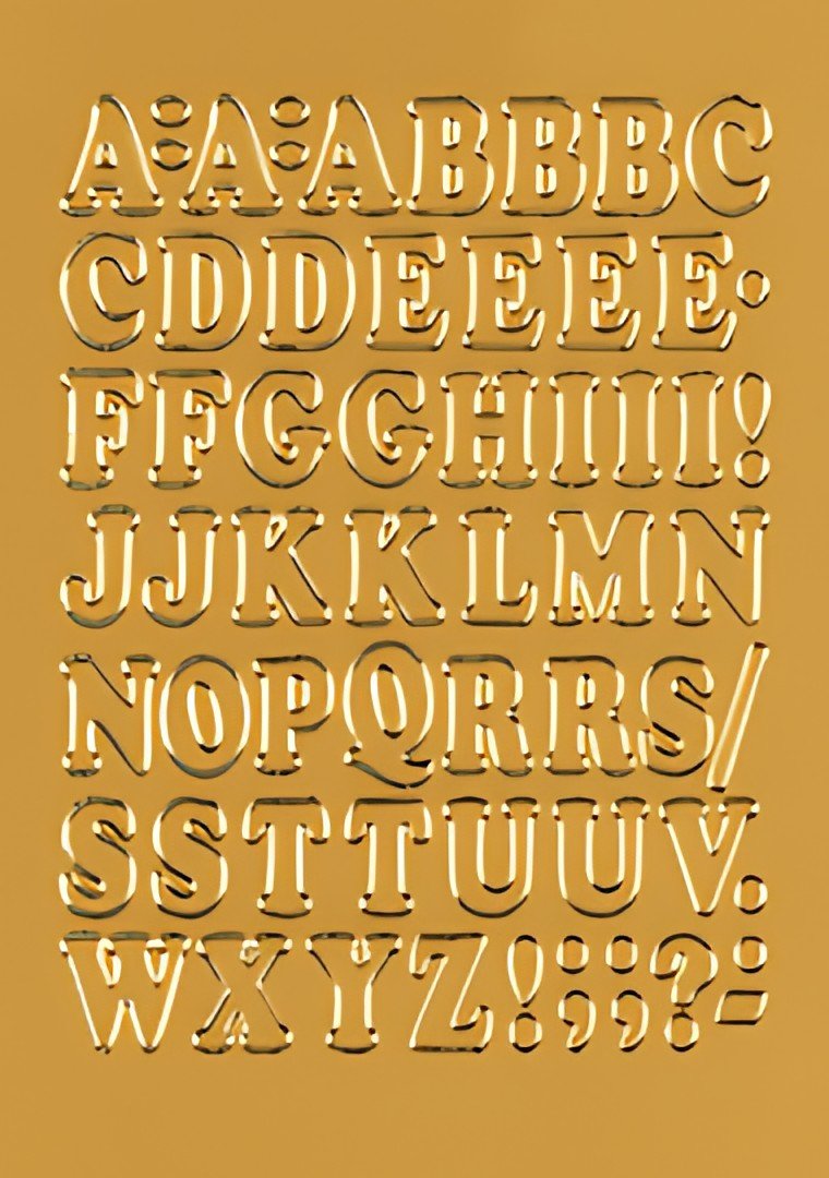 HERMA stickers alphabétique A-Z, film or, 12 mm de hauteur