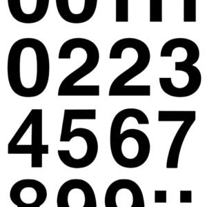 HERMA stickers chiffres 0-9, film noir, hauteur: 33 mm