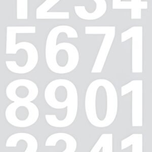 HERMA Stickers chiffres 0-9, film en blanc