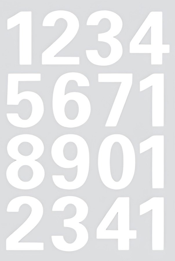 HERMA Stickers chiffres 0-9, film en blanc