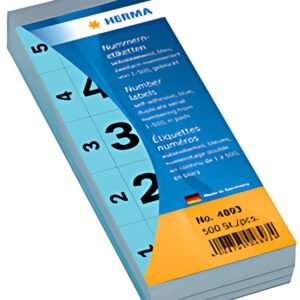 HERMA étiquettes numéros, autocollant, 28 x 56 mm, jaune