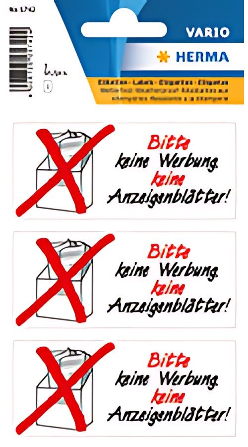 HERMA Hinweisetiketten "Keine Werbung/Anzeigenblätter"