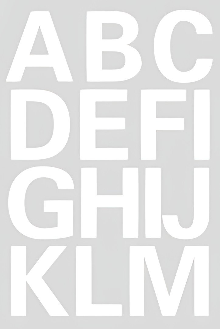 HERMA Lettres adhèsives A-Z, film blanc, 25 mm de hauteur,