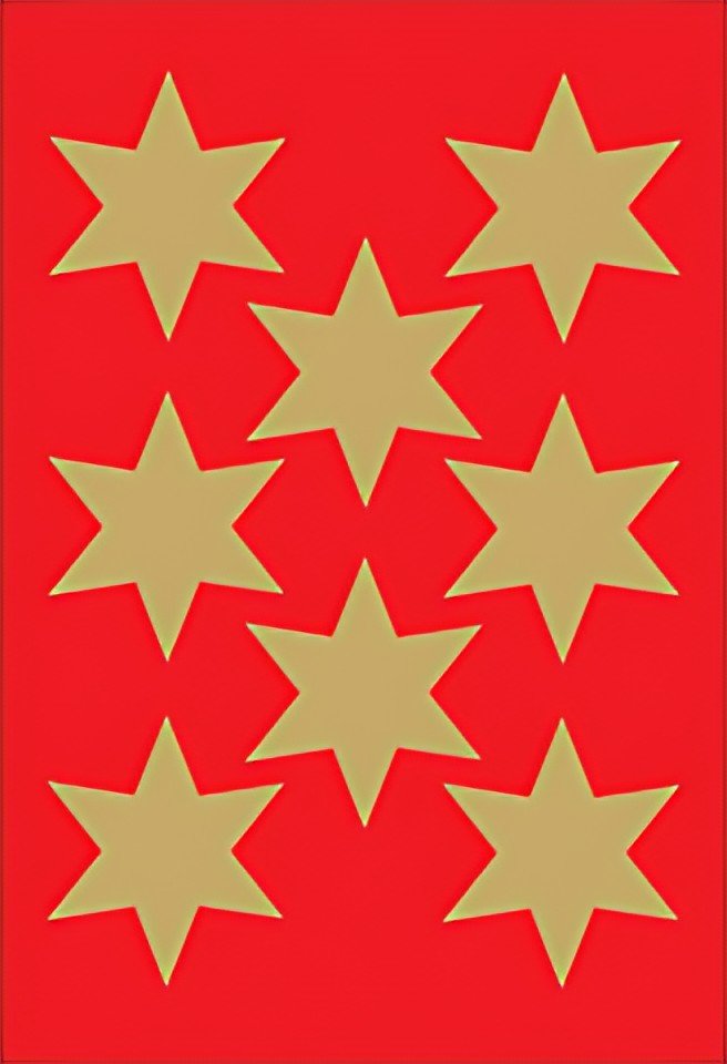 HERMA Autocollants de Noël DECOR "étoiles", 33 mm, or
