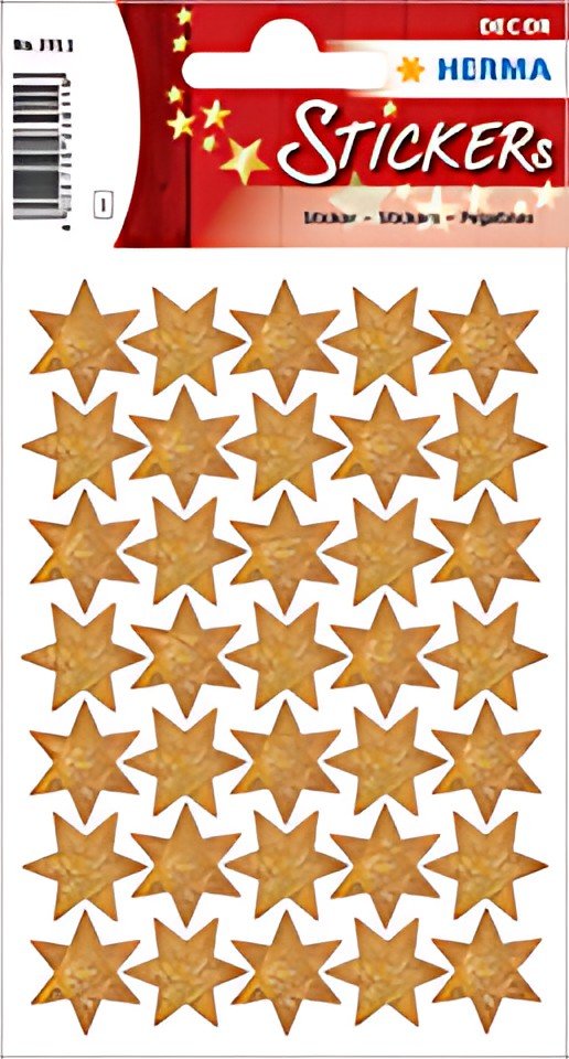 HERMA Sticker de Noel DECOR "étoiles", asssorti, or