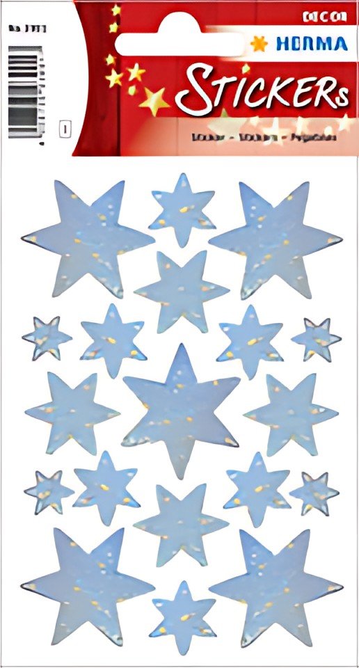 HERMA Sticker de Nöel DECOR "étoiles", assorti, argent,