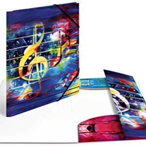 HERMA Chemise à élastiques "Artline", PP, A3, Music