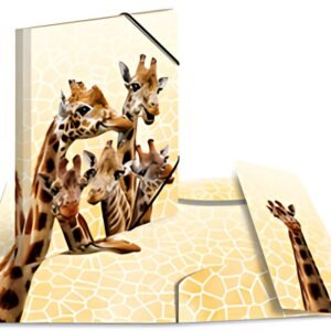 HERMA Chemise à élastiques Animaux exotiques, A3, girafes