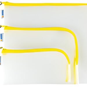 HERMA Pochette à fermeture à zip "Mesh Bags", jaune