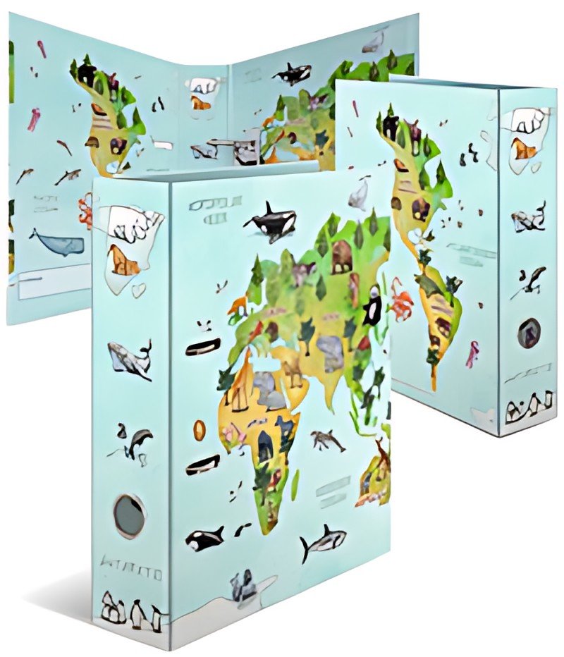 HERMA Classeur à motif pour école maternelle Carte du monde