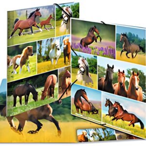 HERMA Chemise à élastiques "Chevaux dans le pré", carton, A4