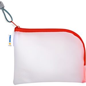 HERMA Pochette à fermeture à zip "Mesh Bags", A7, rouge
