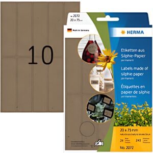 HERMA Étiquette polyvalente silphie, 25x40 mm, brun naturel