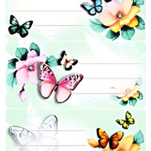 HERMA Étiquettes pour livres VARIO "Papillons", 76 x 35 mm