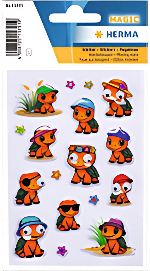 HERMA Sticker MAGIC Tortues, yeux vacillants