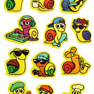HERMA Stickers MAGIC Escargots rigolos, couleurs fluo