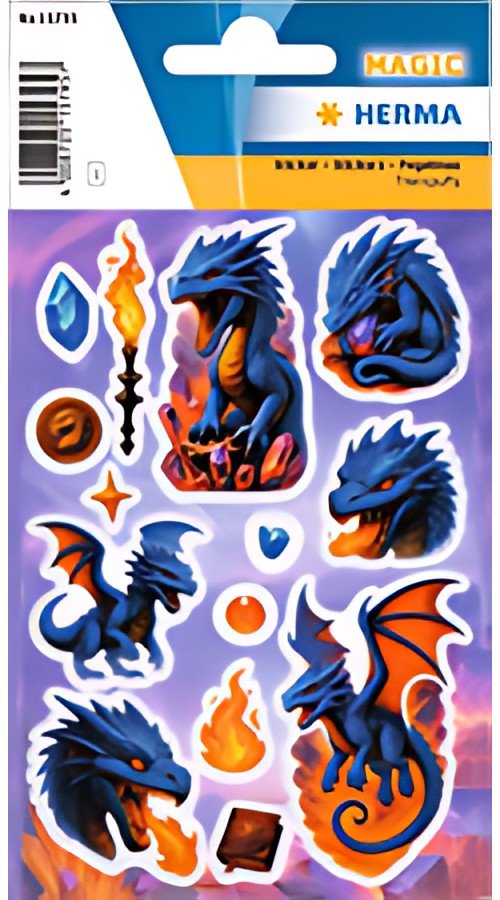 HERMA Sticker MAGIC Dragon, transpuffy