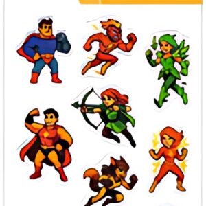 HERMA Sticker MAGIC Superhéros, transpuffy