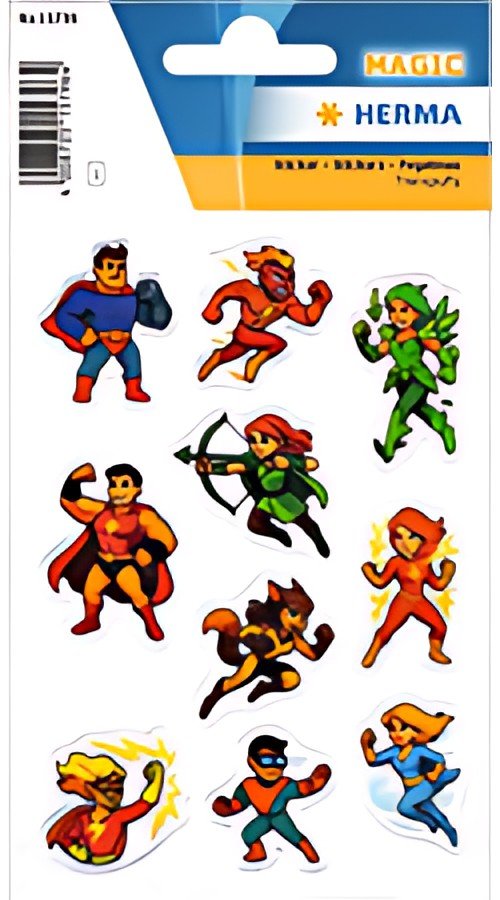 HERMA Sticker MAGIC Superhéros, transpuffy