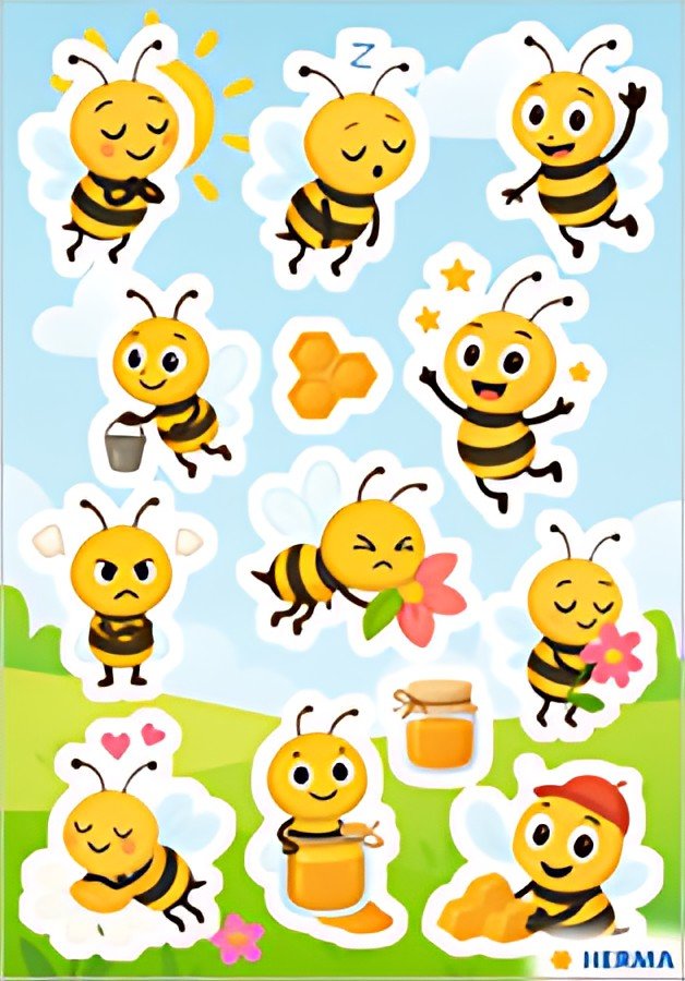 HERMA Stickers DECOR Abeilles, papier