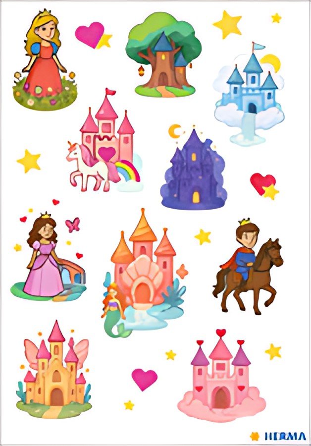 HERMA Stickers DECOR Contes de fées, papier scintillant
