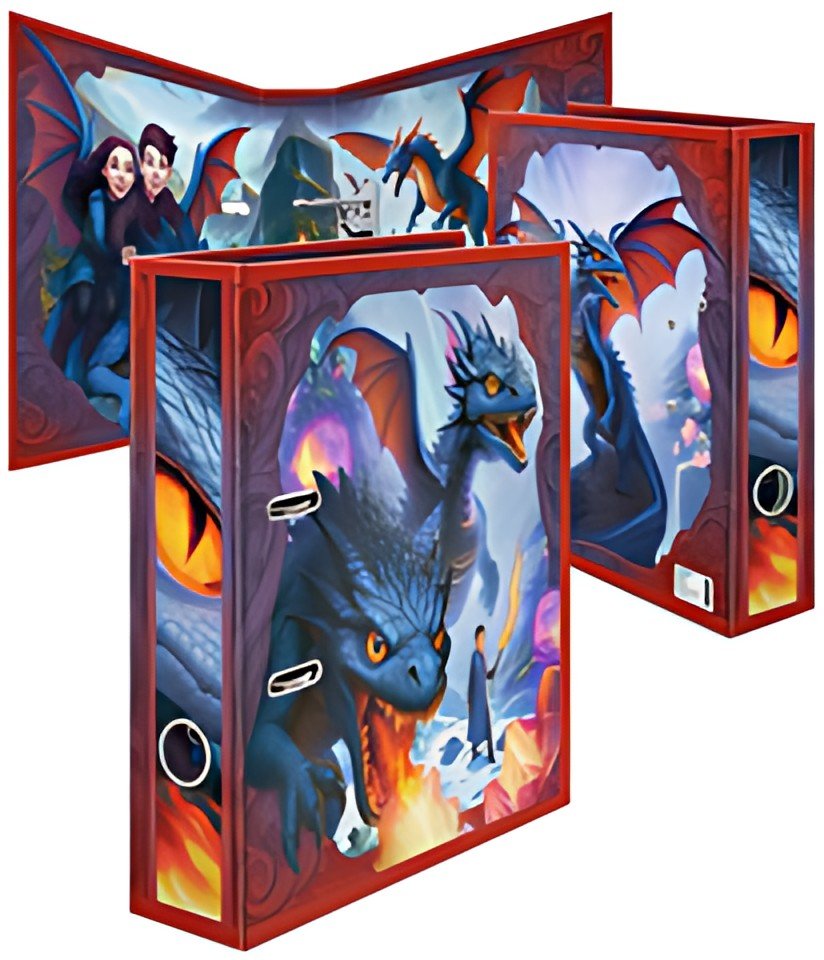 HERMA Classeur à motif "Dragons", A4, largeur du dos: 70 mm