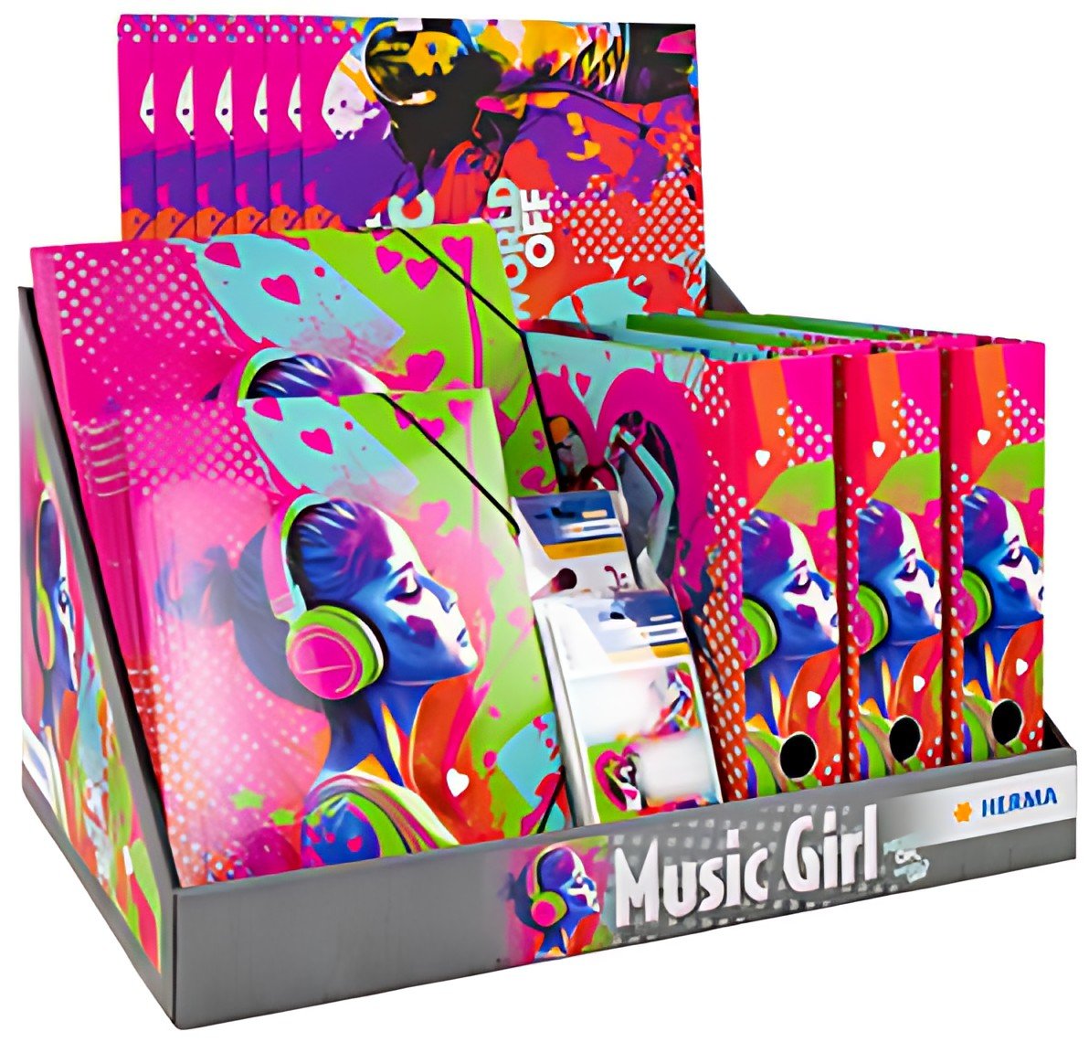 HERMA Série de motifs "Music Girl", présentoir