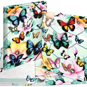 HERMA Chemise à élastique "Papillons", carton, A4