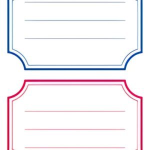 HERMA étiquettes pour livres, 78 x 53 mm, marge bleu / rouge
