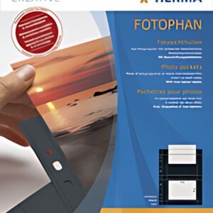 HERMA Pochettes transparentes A4 Fotophan, pour photos 10x15