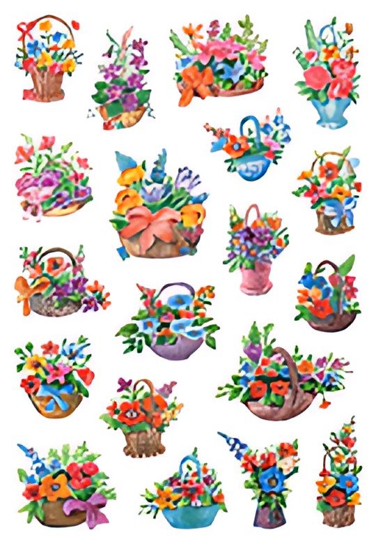 HERMA Autocollants DECOR "Fleurs dans un panier"